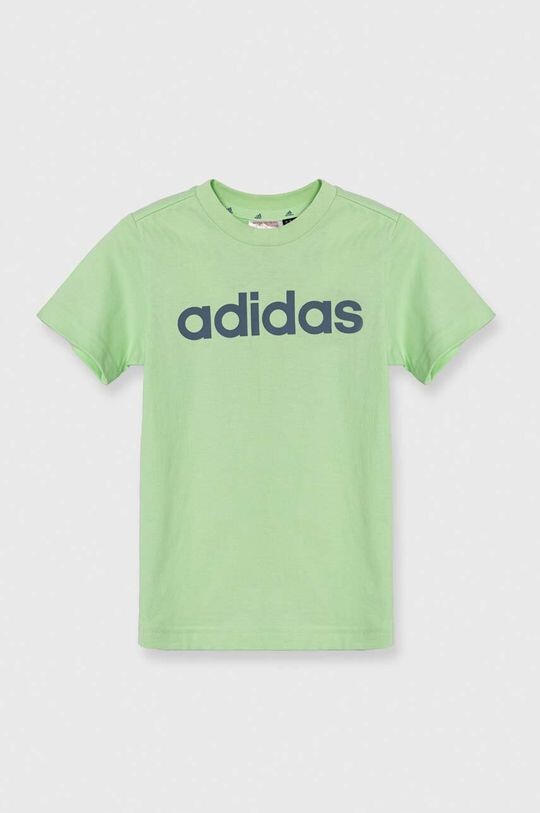 

Хлопковая футболка для детей adidas, зеленый