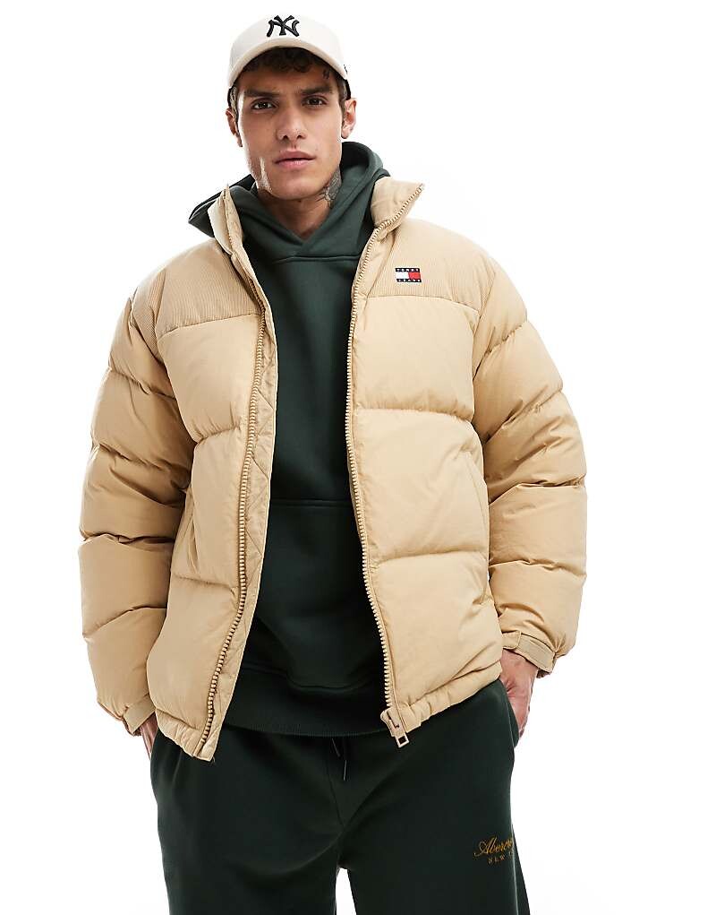 

Tommy Jeans – Alaska – Пуховик из шнура бежевого цвета