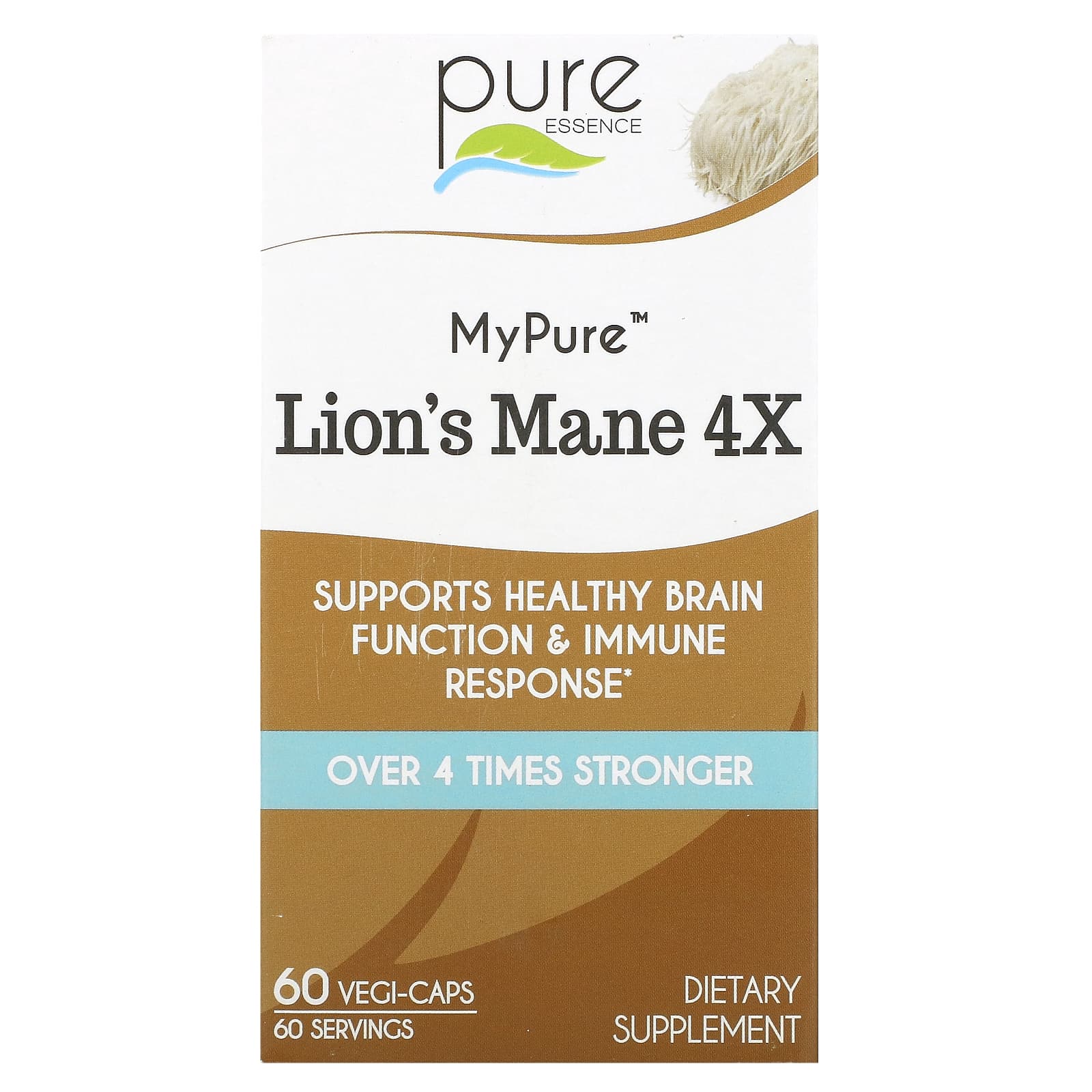 Pure Essence MyPure Lion's Mane 4X 60 Vegi-Caps