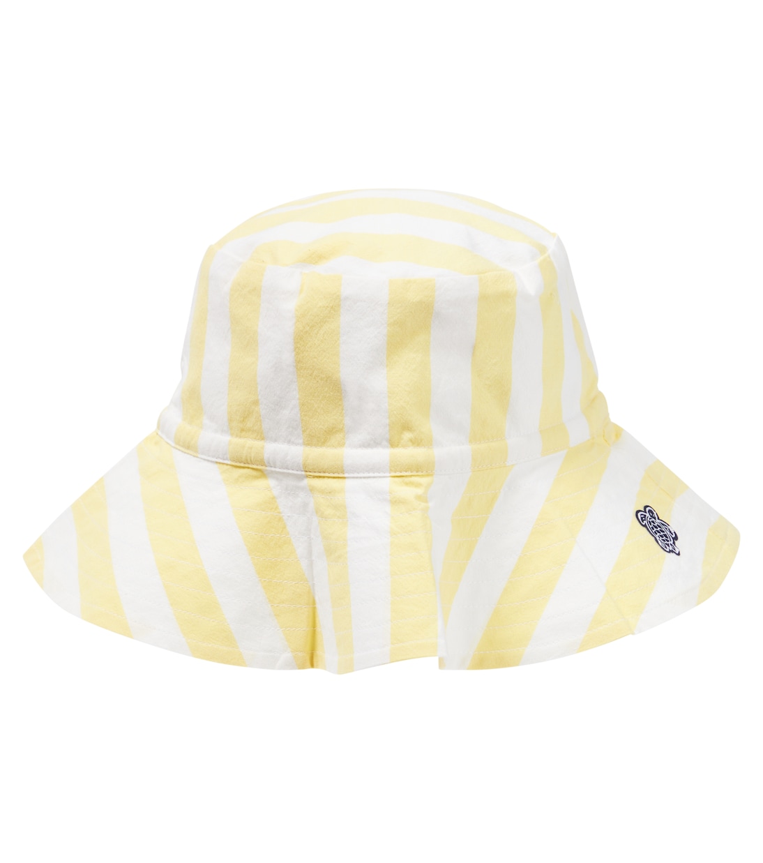 Полосатая хлопковая шляпа от солнца с вышивкой Vilebrequin Kids, белый
