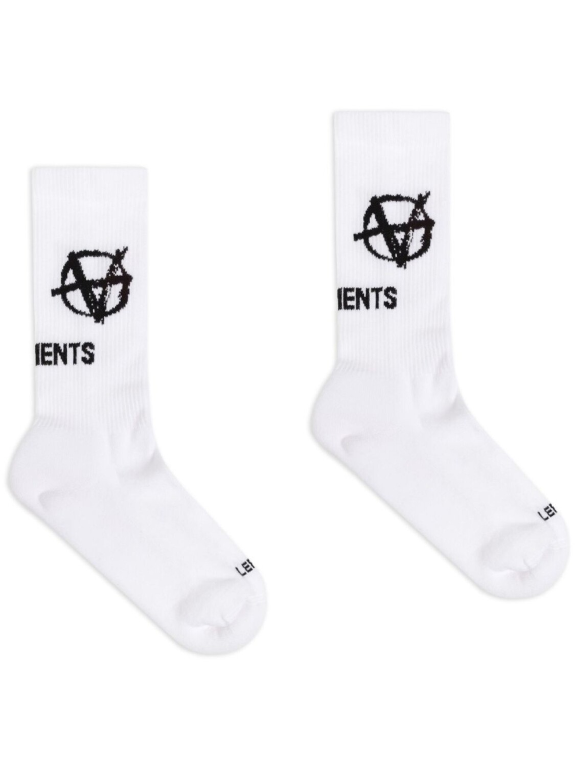 

VETEMENTS носки с логотипом в технике интарсия, белый