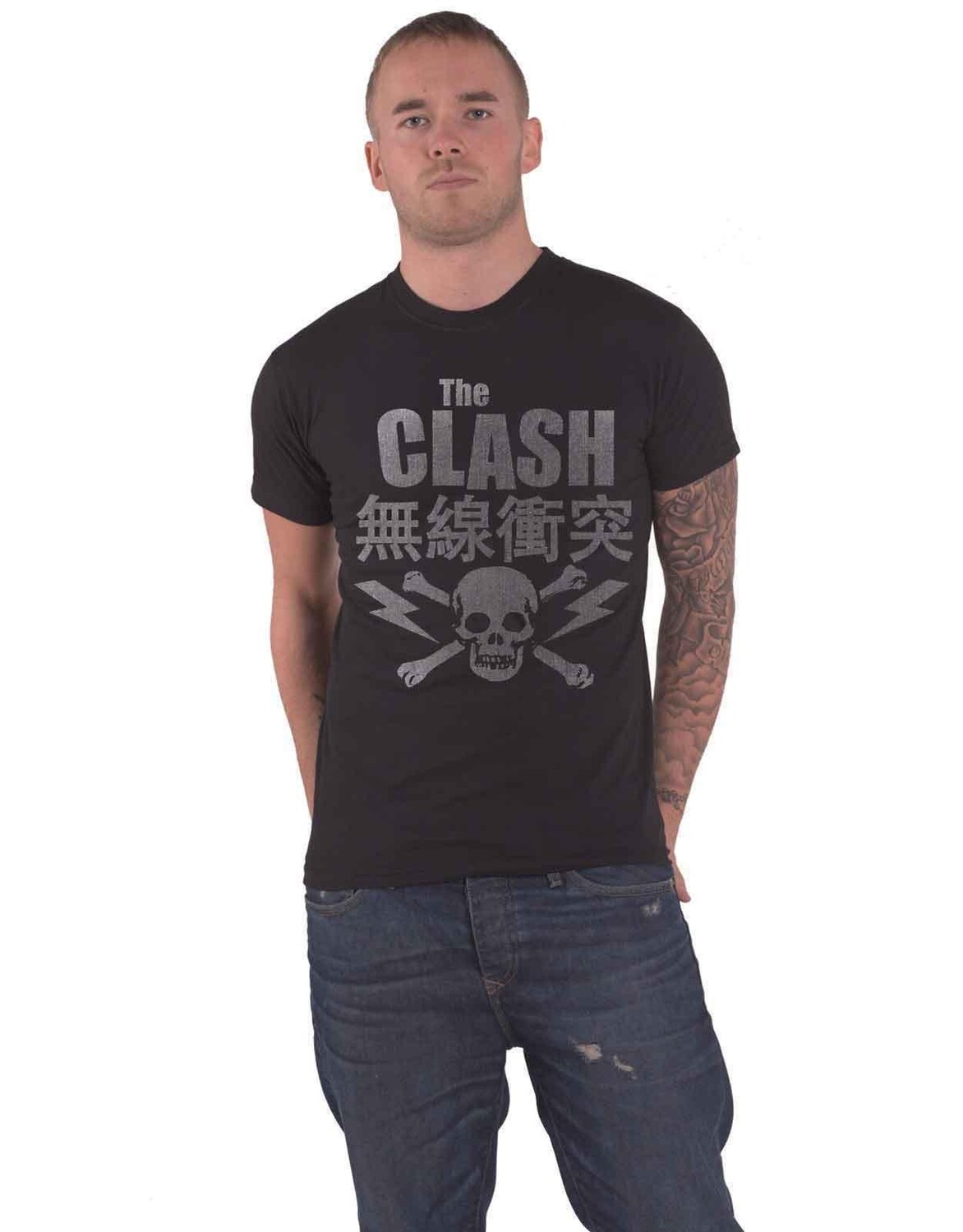 

Футболка с черепом и скрещенными костями Clash, черный