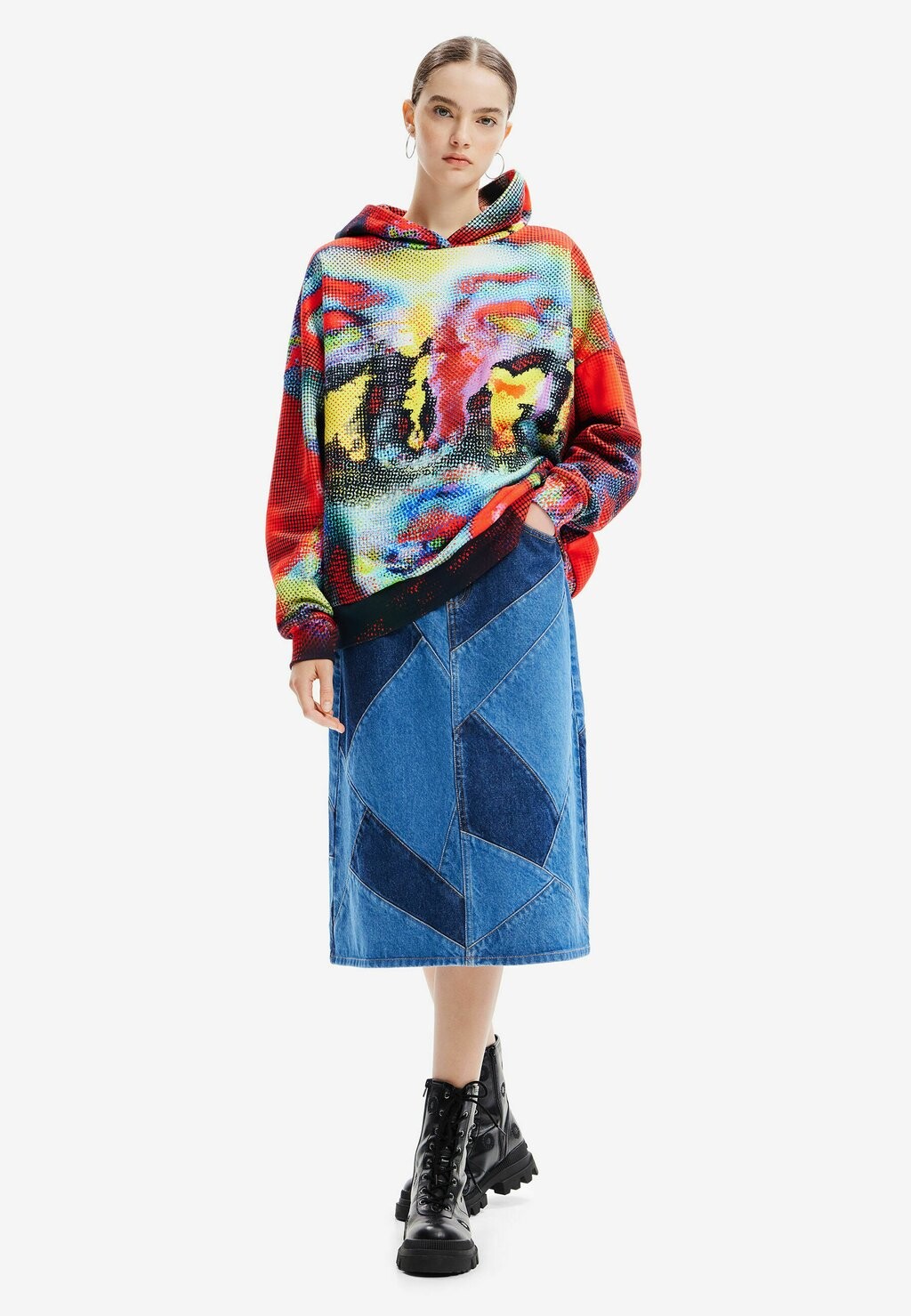 

Толстовка Desigual MARÍA ESCOTÉ OVERSIZE, красный