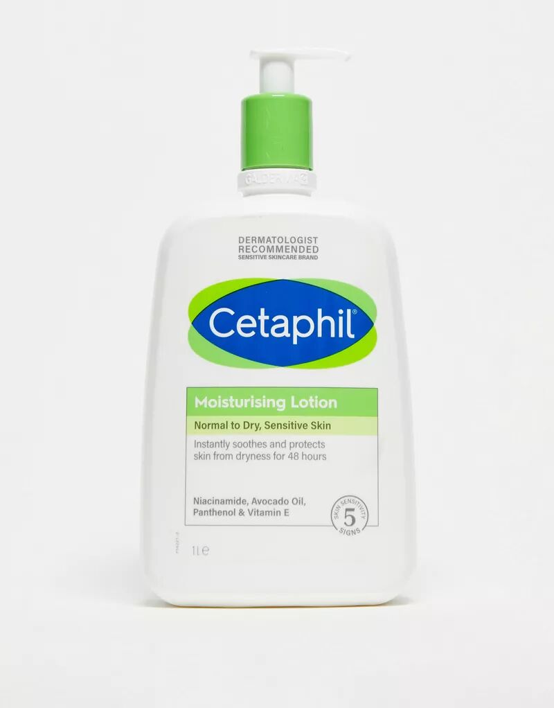 Cetaphil – Увлажняющий лосьон для лица и тела для нормальной и сухой, чувствительной кожи, 1 л увлажняющий лосьон для сухой и чувствительной кожи 460мл cetaphil