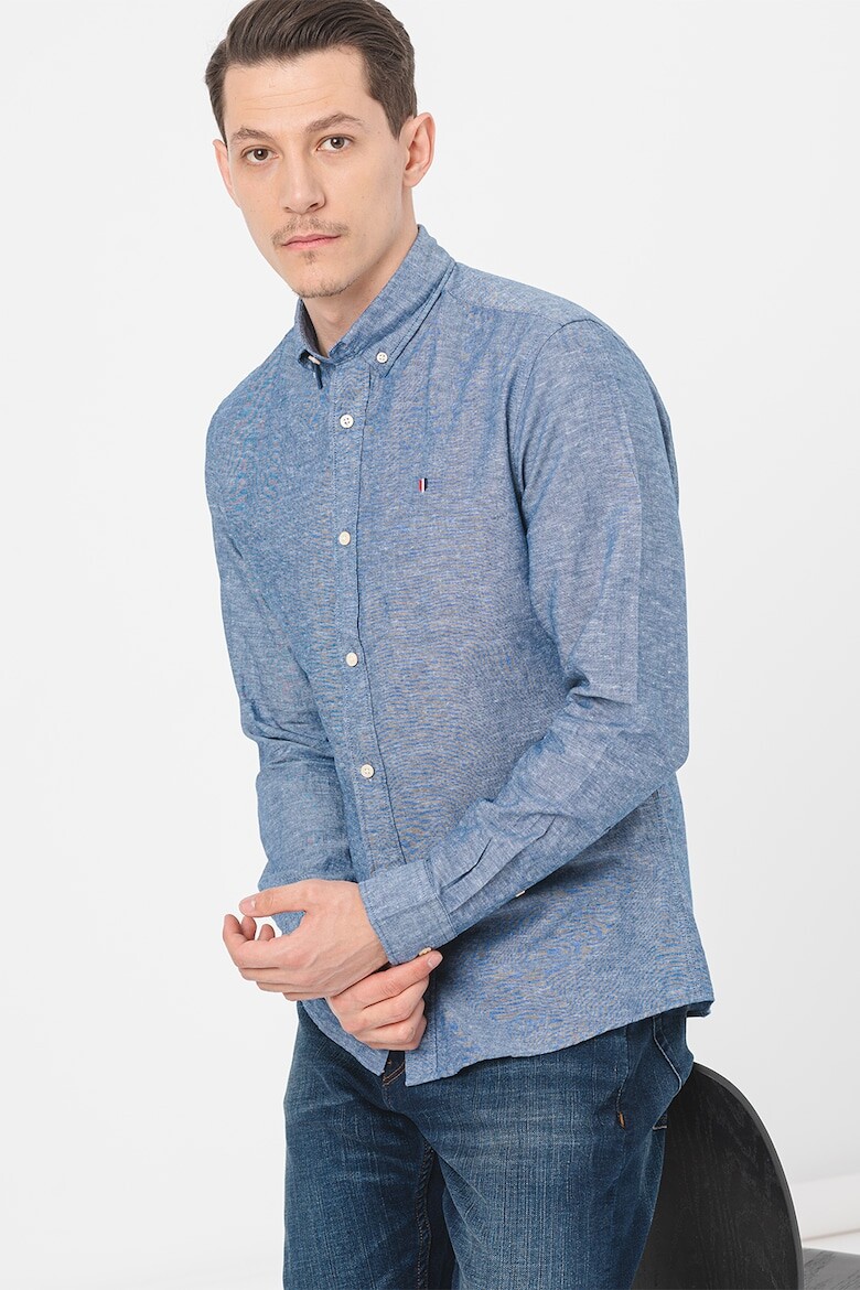 

Blu Летняя рубашка из льна Jack & Jones, синий