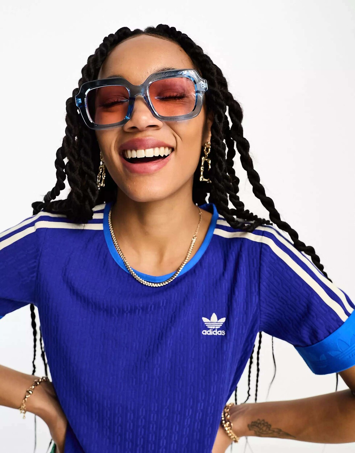 

Синяя футболка adidas Originals Adicolor 70s, Синий