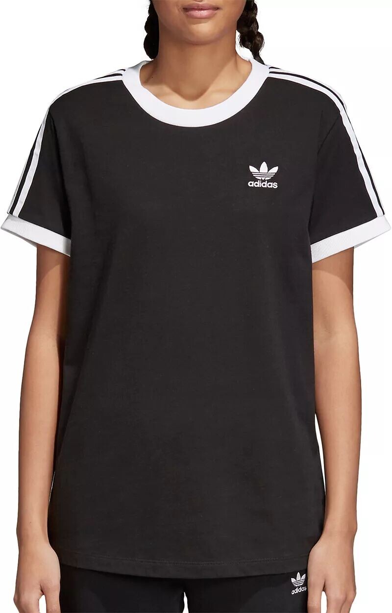 

Женская футболка с 3 полосками Adidas, черный