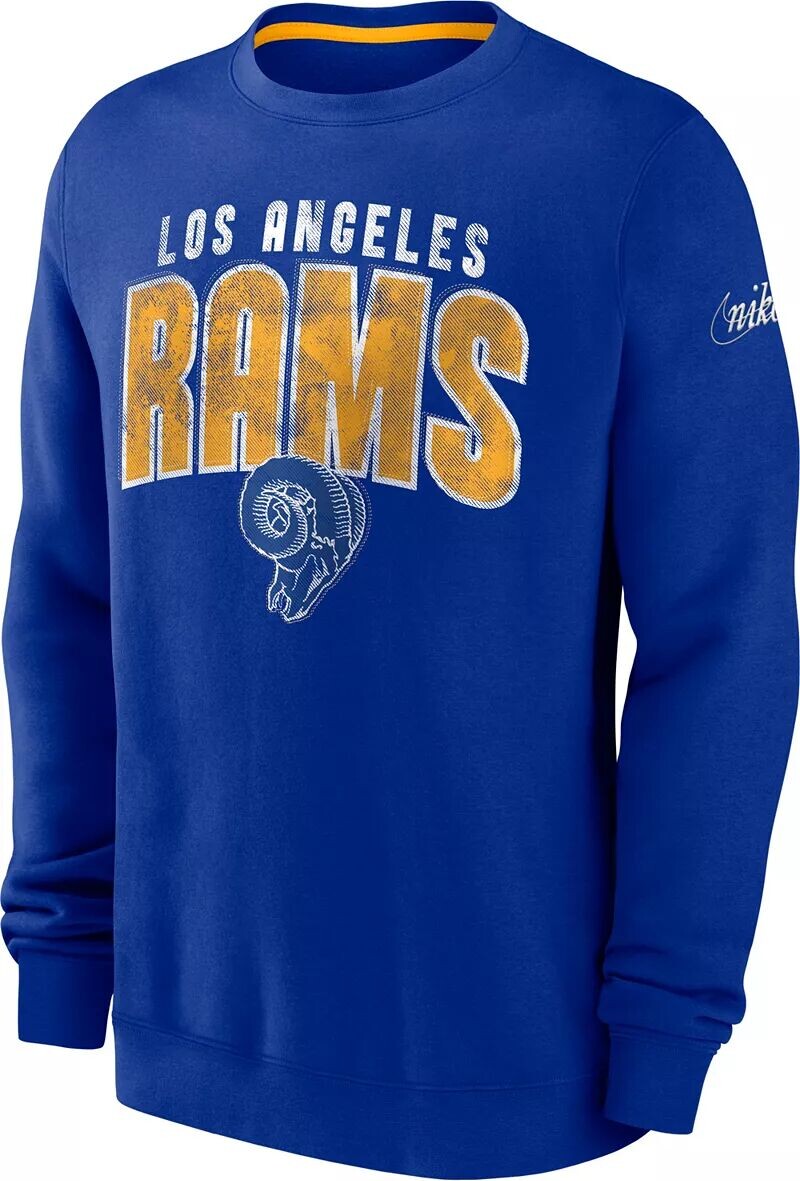 

Мужская толстовка Nike Los Angeles Rams Rewind Shout Royal Crew