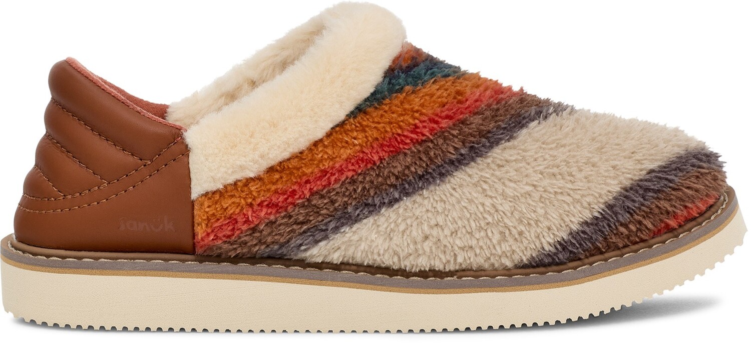 

Тапочки в теплую полоску Cozy Vibe Low SL — женские Sanuk, хаки