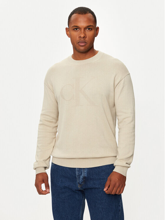 

Облегающий свитер Calvin Klein Jeans, бежевый