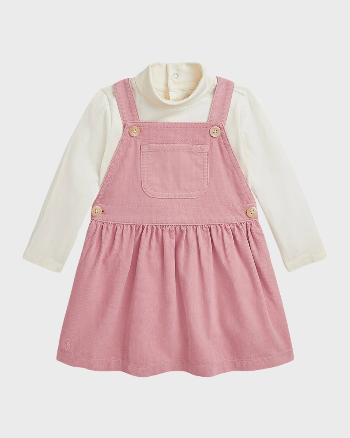 

Комплект из вельветового платья и боди для девочек Wale, размер 3–24 мес Ralph Lauren Childrenswear, цвет Estate Crmtickled Pink