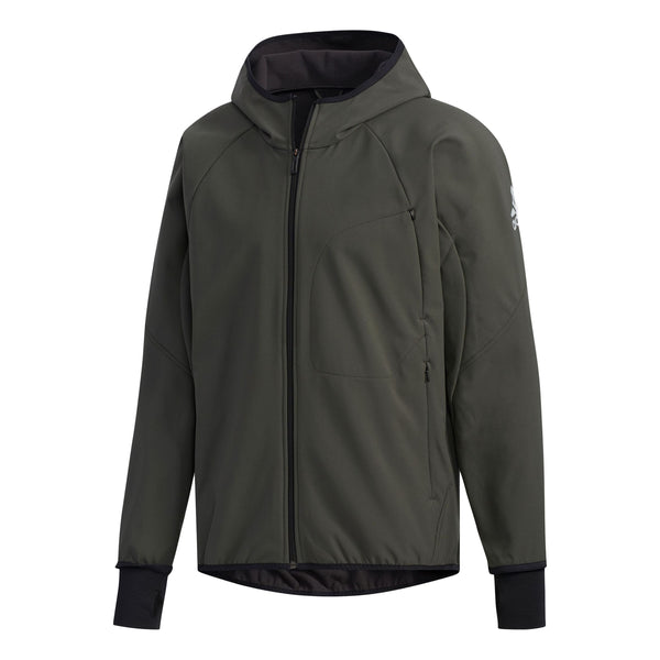 цена Куртка adidas Windproof Fleece Lined Stay Warm Hooded Jacket Brown, коричневый