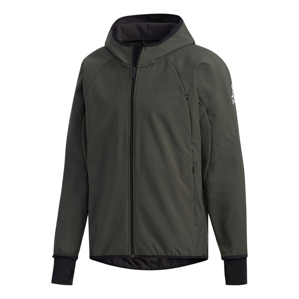 

Куртка adidas Windproof Fleece Lined Stay Warm Hooded Jacket Brown, коричневый