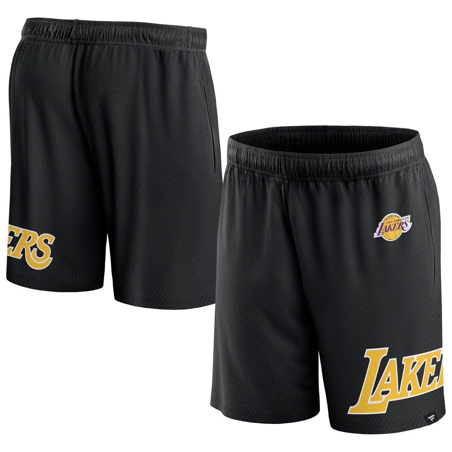 

Мужские черные шорты из сетки с логотипом Fanatics Los Angeles Lakers Free Throw