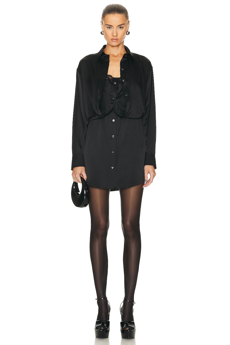 

Платье Alexander Wang Button Down, черный