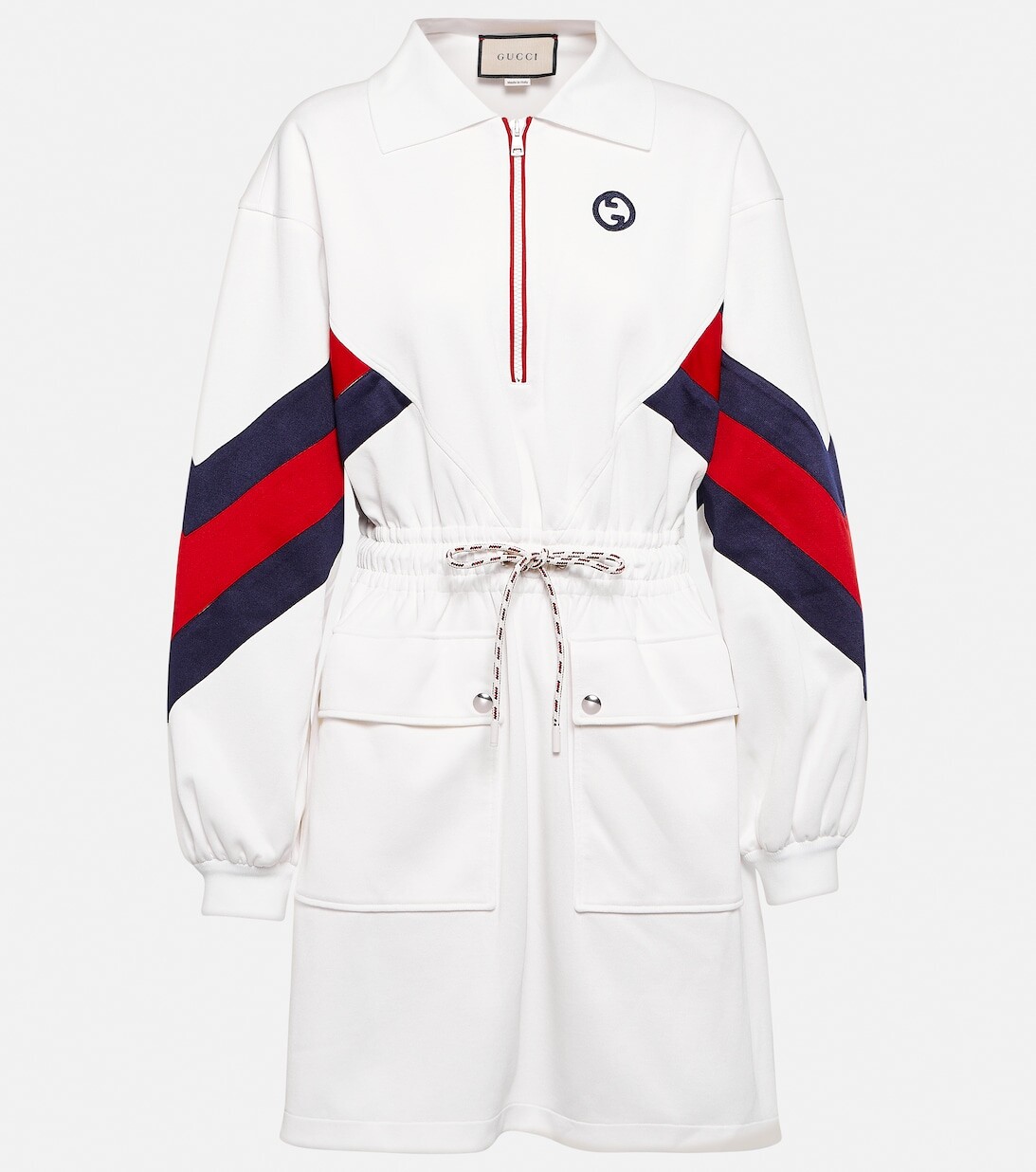 

Мини-платье поло из джерси Interlocking G GUCCI, разноцветный