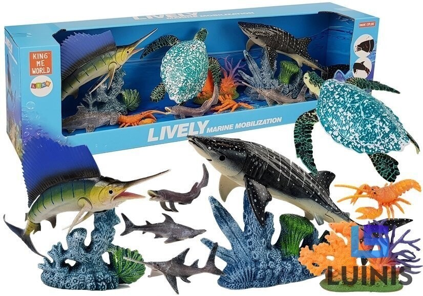 

Lean Toys, набор морских животных с движущимися частями.