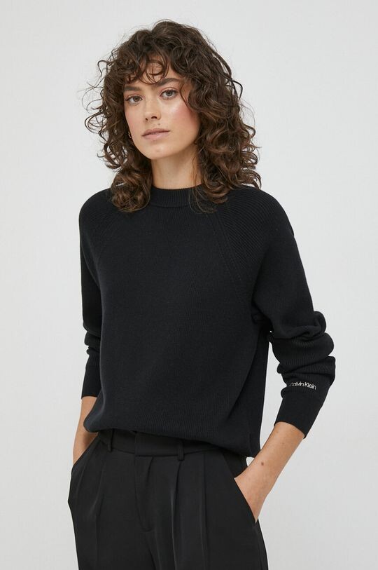

Свитер из смесовой шерсти Calvin Klein, черный