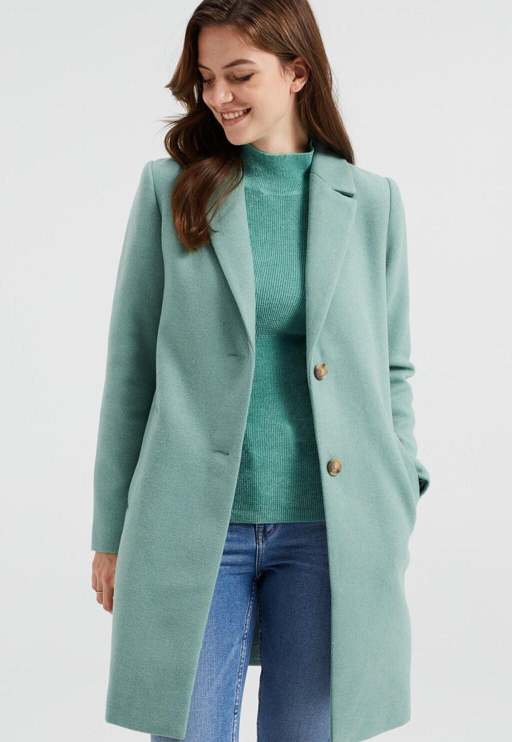

Классическое пальто WE Fashion, зеленый