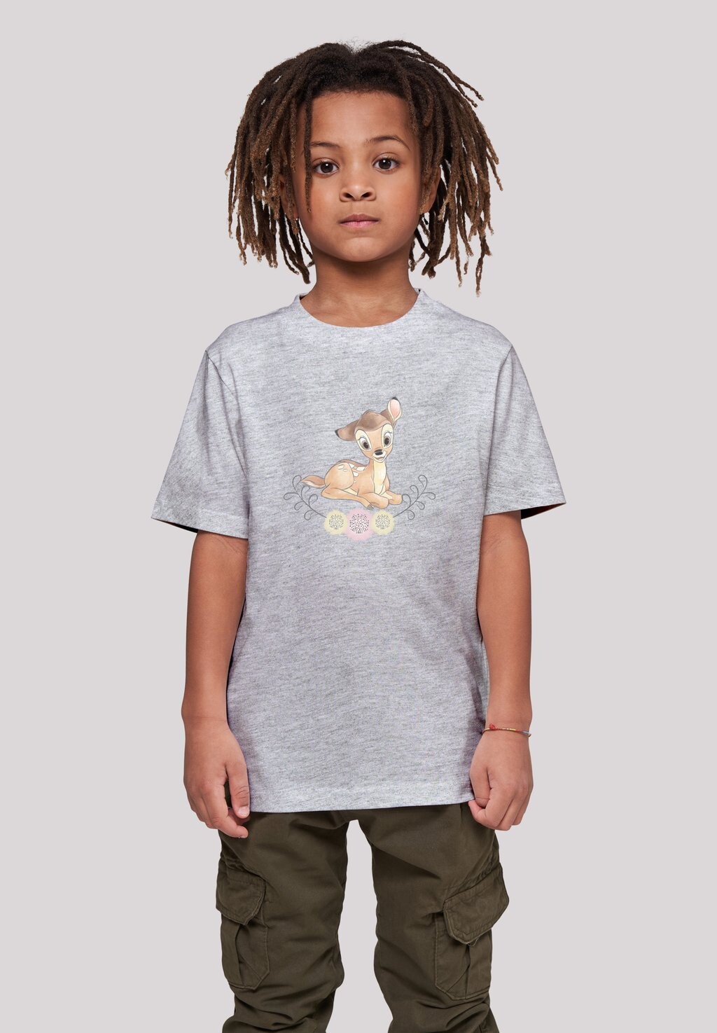 

Футболка с принтом DISNEY BAMBI WATERCOLOUR WASSERFARBEN F4NT4STIC, цвет heather grey