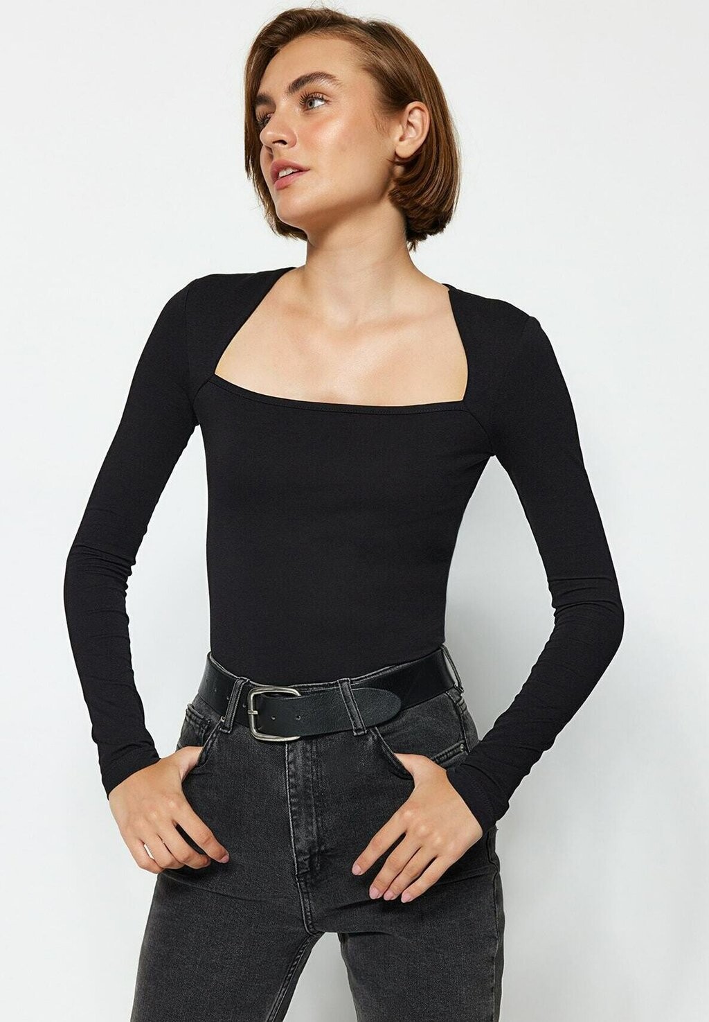 

Рубашка с длинным рукавом Trendyol, цвет black