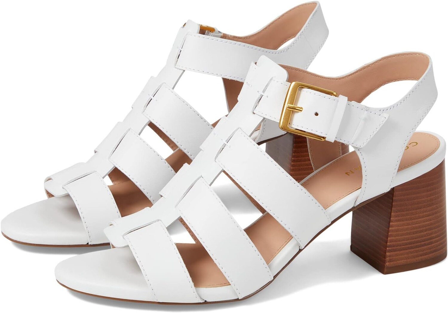 

Туфли Cole Haan Josie Fisherman Sandal 65 mm, цвет Optic White Leather