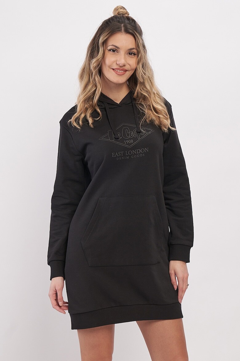 

Платье с капюшоном и логотипом Lee Cooper, черный