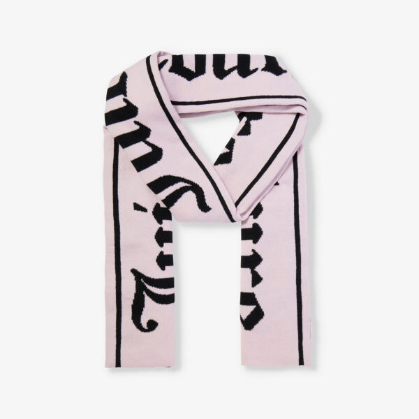 

Шарф из смесовой шерсти с контрастным логотипом Juicy Couture, красный
