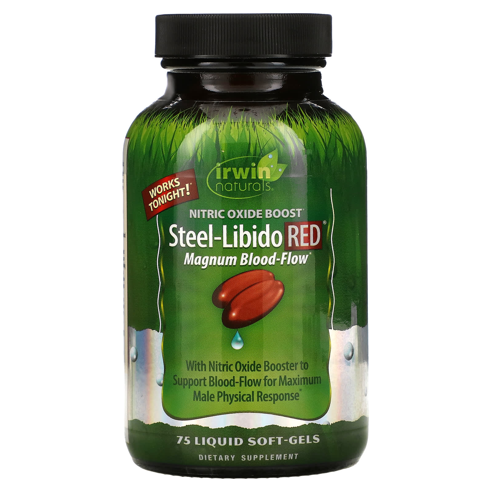 

Steel-Libido Red, Blood-Flow, 75 мягких желатиновых капсул с жидкостью, Irwin Naturals