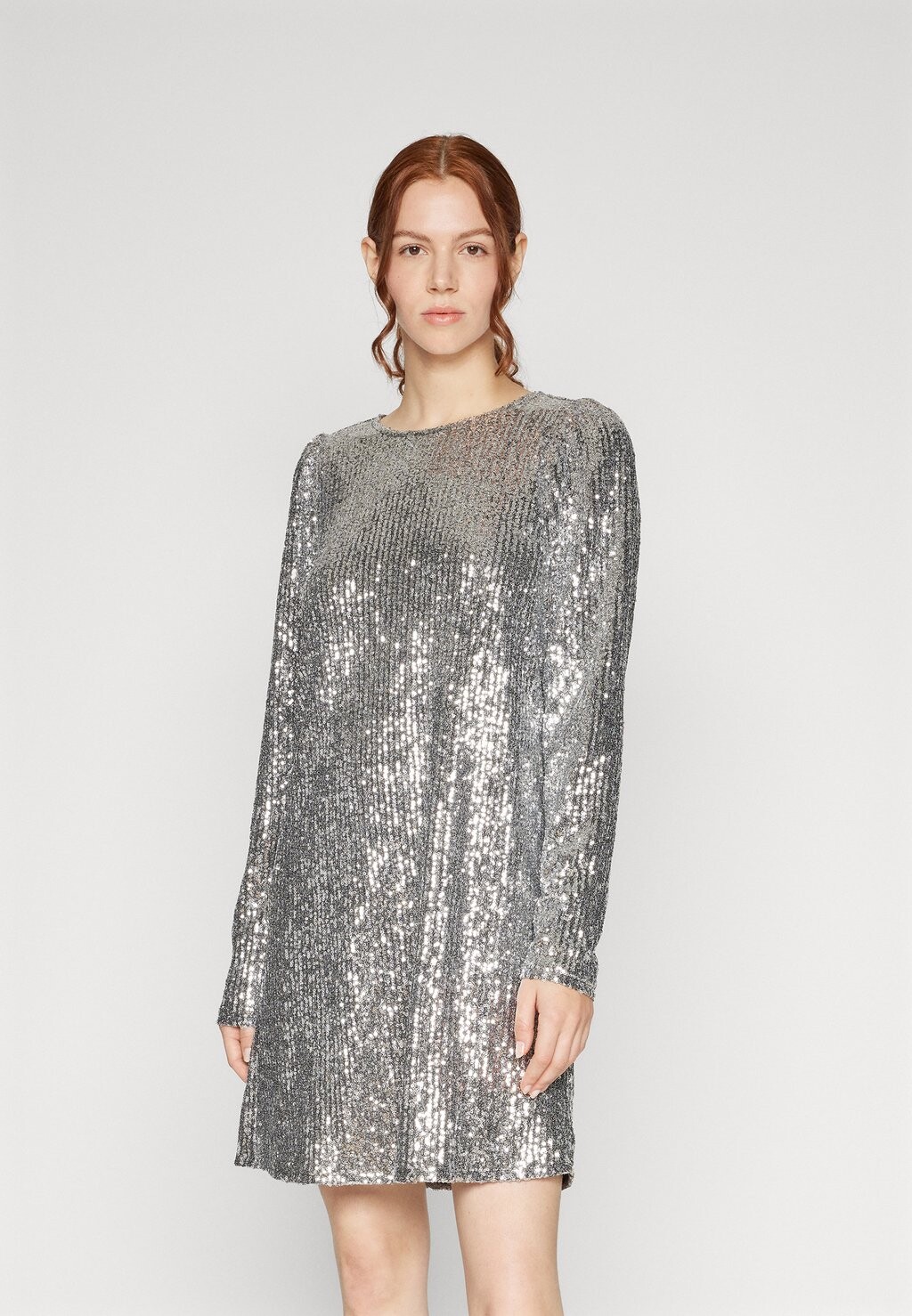 

Элегантное платье Pcniri Ls Short Dress Pieces, цвет silver