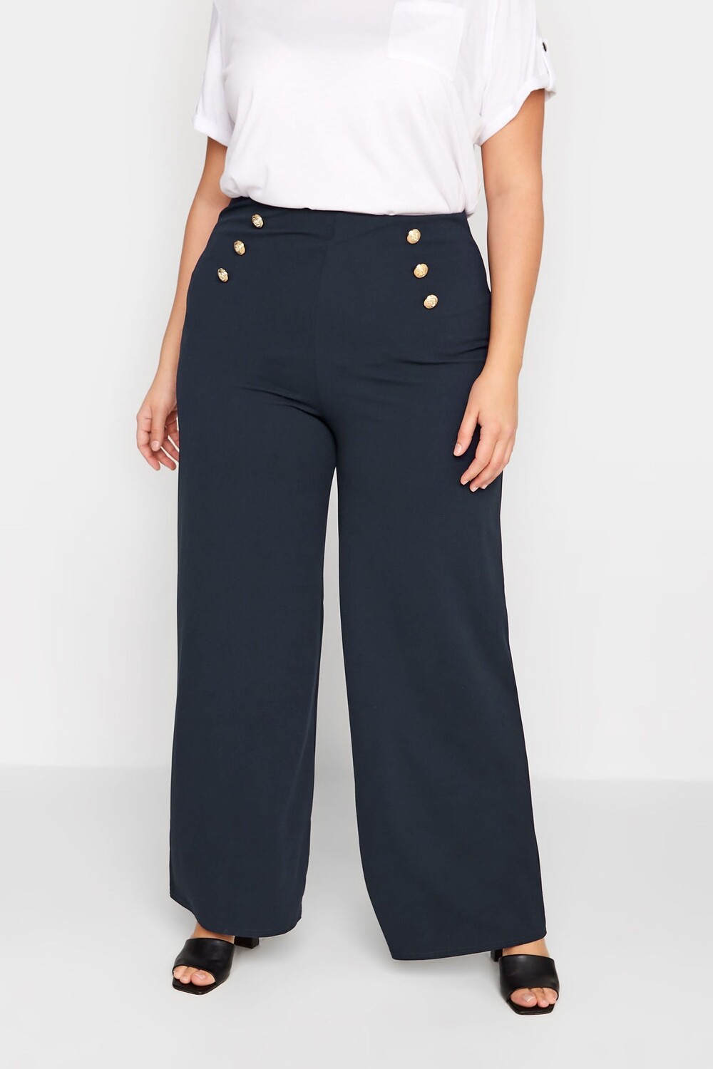 

Широкие брюки с пуговицами Long Tall Sally, синий