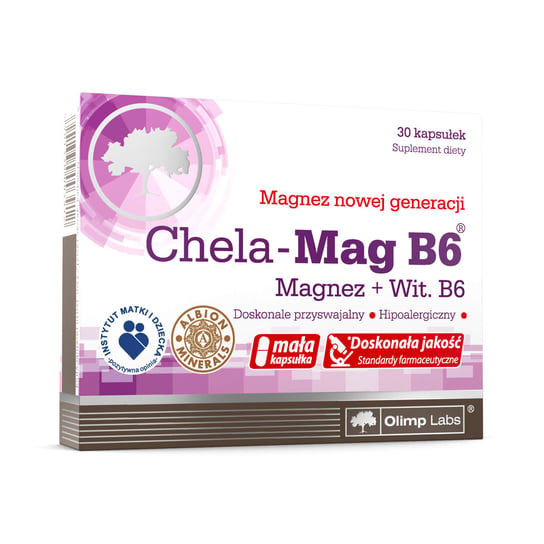 Olimp Chela-Mag B6 - 30 капсул Olimp Labs olimp labs биологически активная добавка к пище chela mag b6 690 мг 60 olimp labs витамины и минералы