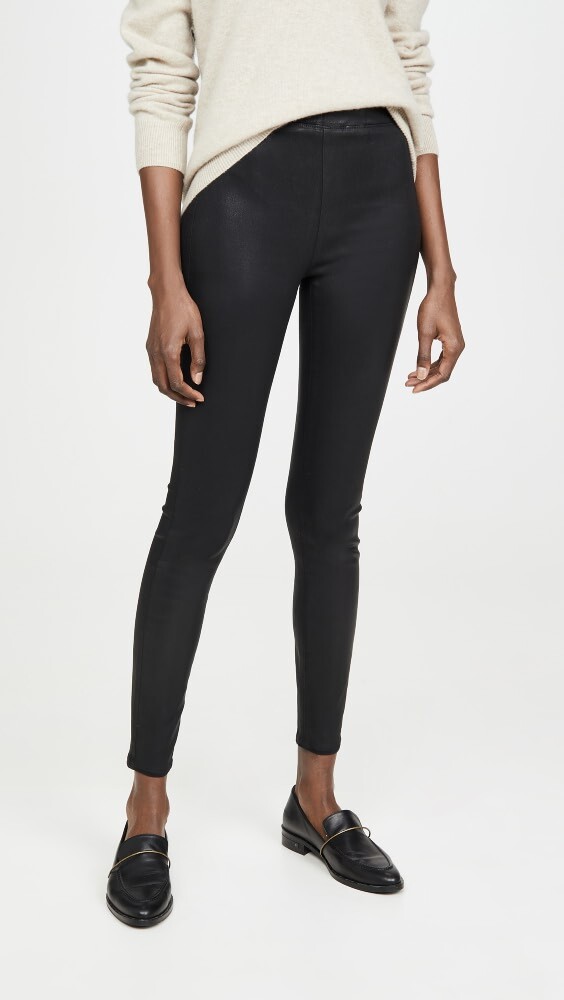 

Джинсы L'AGENCE Rochelle Coated Pull On, черный