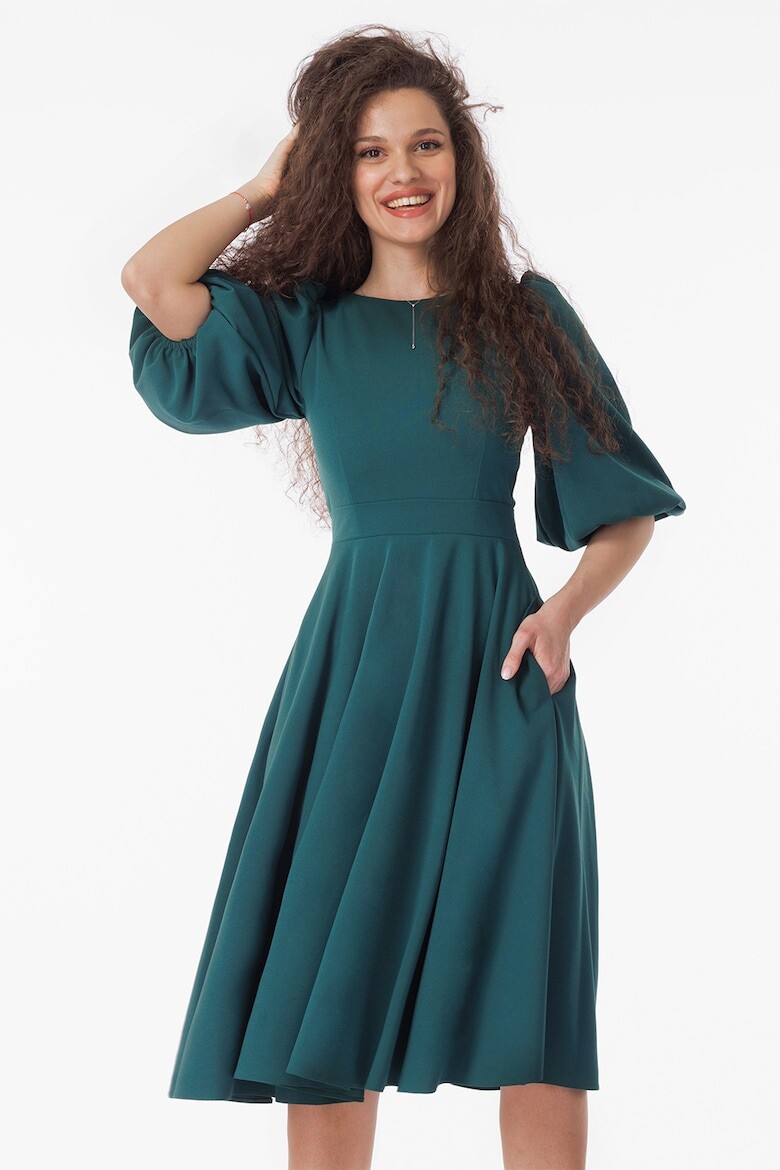 

Платье с вырезами и рукавами-фонариками Camissi, синий