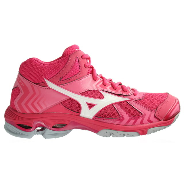

Розовые женские кроссовки Indoor Wave Bolt 7 Mid Mid Mid Mizuno, розовый