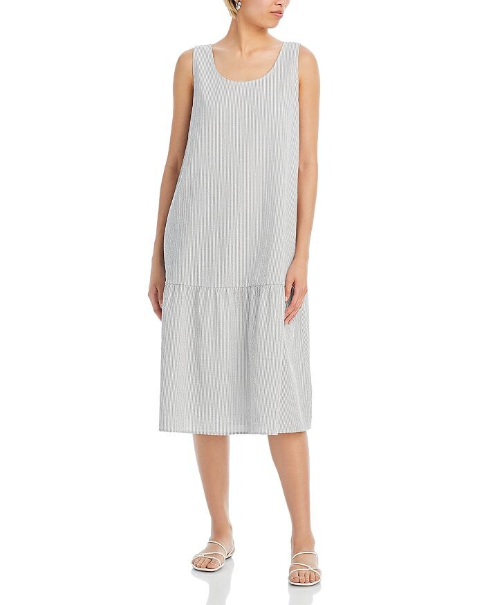 

Льняное платье с круглым вырезом Eileen Fisher