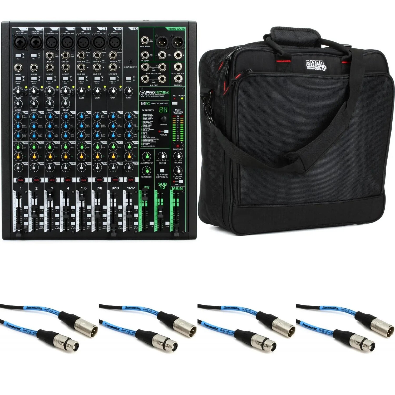 

12-канальный микшер Mackie ProFX12v3 с USB и набором эффектов