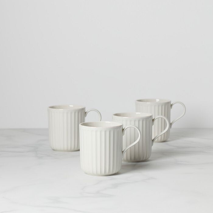 

Кружки Lenox French Perle, набор из 4 шт, белый