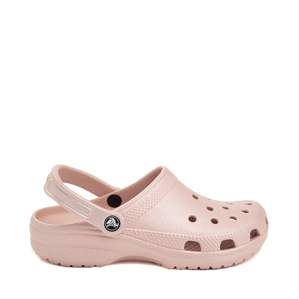 Классические блестящие сабо Crocs, розовый фото