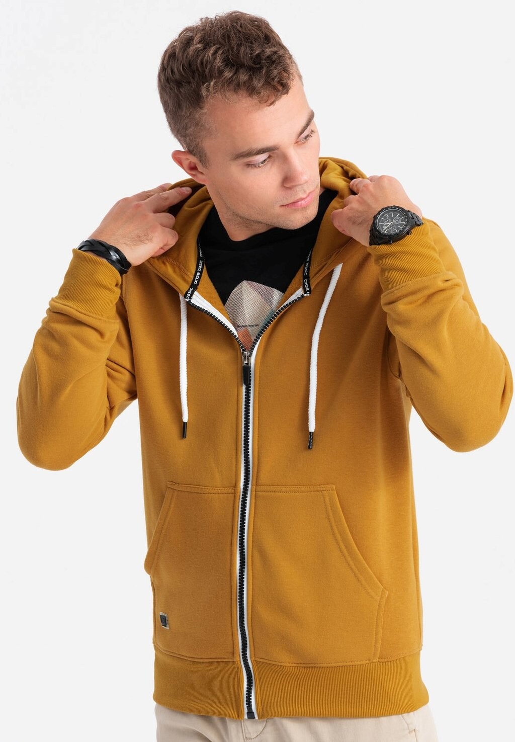 

Толстовка на молнии Ssbz-0118 Ombre, цвет mustard