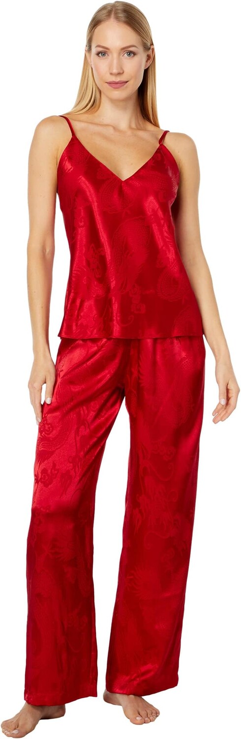 

Рю Жаккардовая пижама на бретельках Natori, цвет Brocade Red