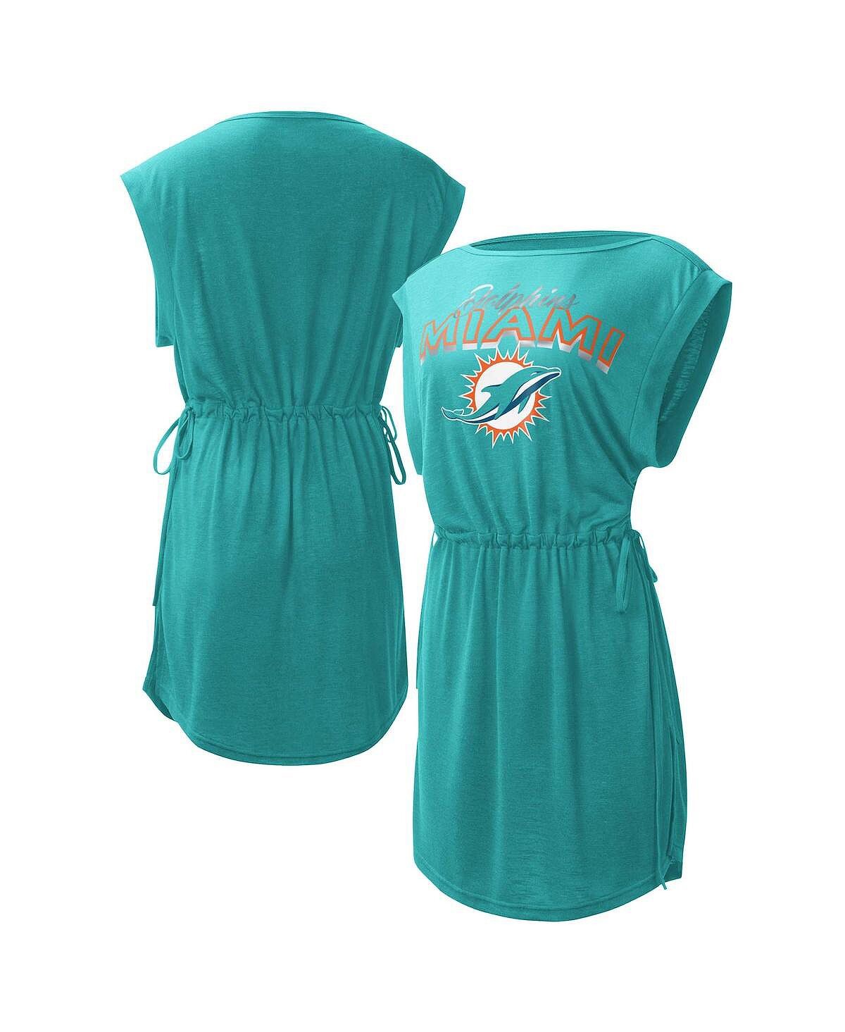 

Женские соревнования Aqua Miami Dolphins G.O.A.T. Накидка на купальник G-III 4Her by Carl Banks