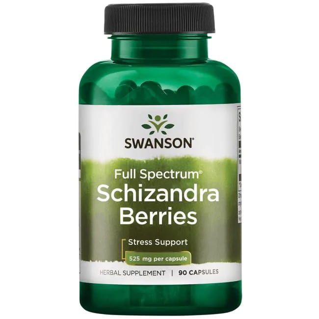 Препарат, поддерживающий кровеносную, нервную и иммунную системы Swanson Schizandra Berries 525 mg, 90 шт