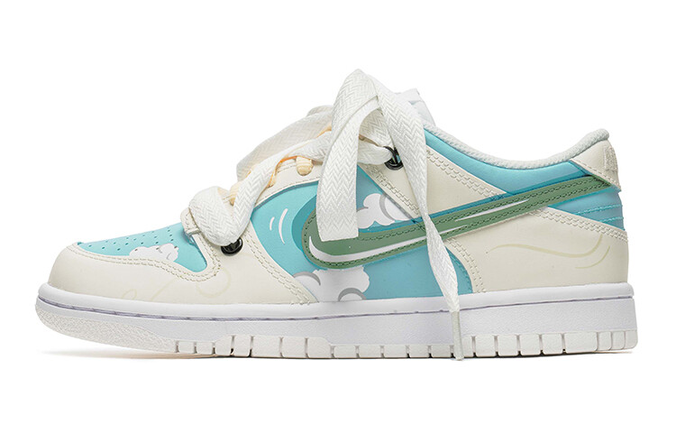 

Кроссовки для скейтбординга Dunk женские с низким верхом, белые/синие Nike, Синий, Кроссовки для скейтбординга Dunk женские с низким верхом, белые/синие Nike