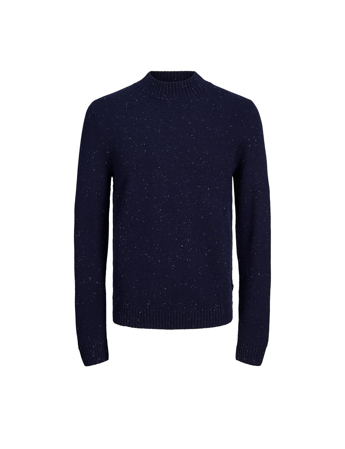

Джемпер из хлопковой смеси с фактурным воротником-воронкой JACK & JONES, синий