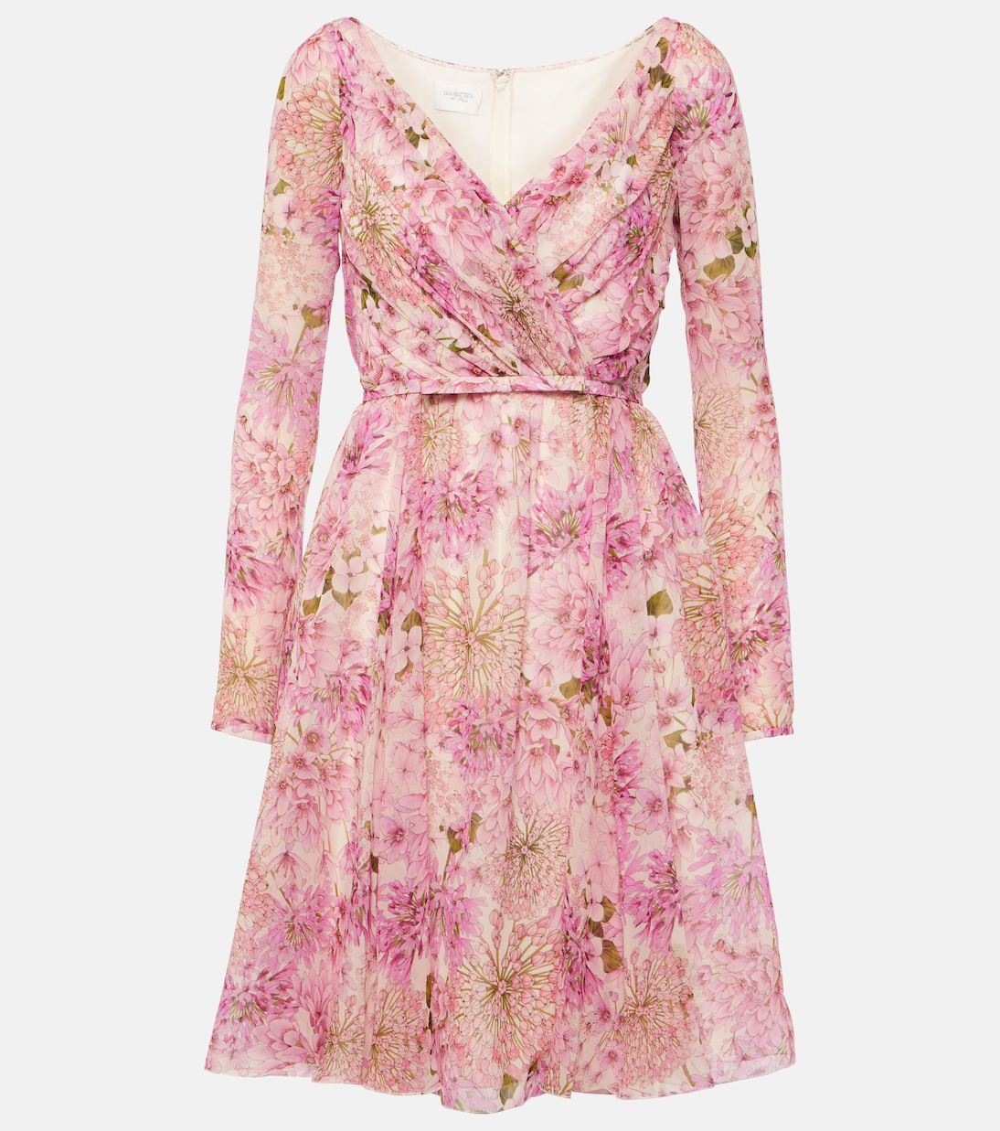 Мини-платье из шелкового жоржета с принтом Giambattista Valli, розовый vico giambattista new science