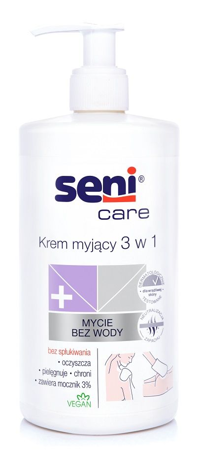 Очищающий крем для тела Seni Care Krem Myjący 3 w 1 mocznik 3%, 500 мл