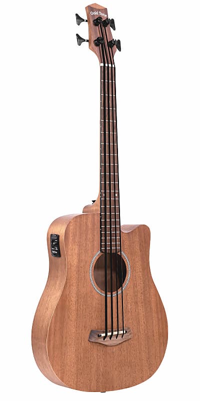 цена Басс гитара Gold Tone M-Bass25 Mahogany Top 25-Inch Scale 4-String Acoustic-Electric MicroBass with Hard Case