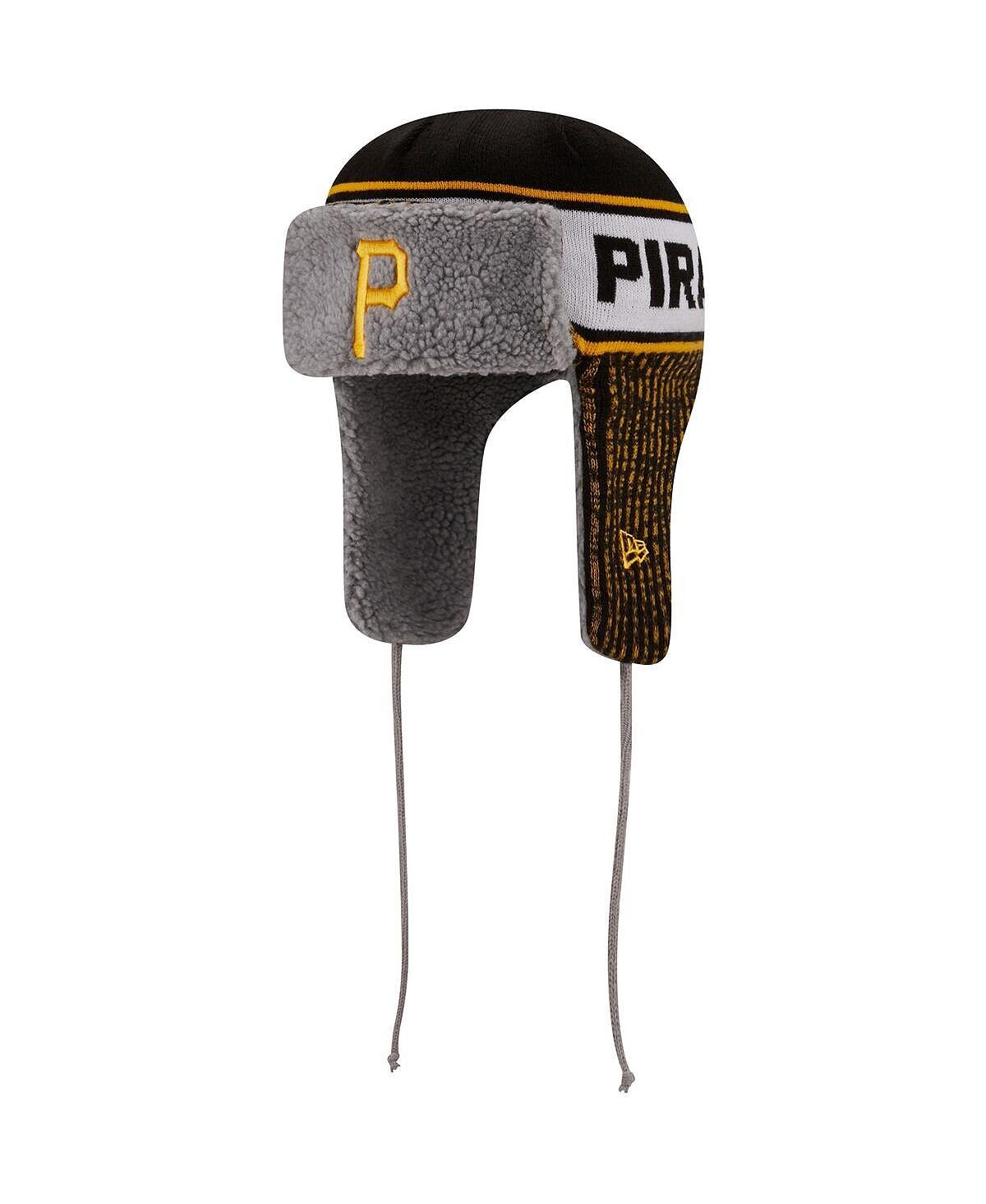 

Мужская черная вязаная шапка-траппер Pittsburgh Pirates New Era