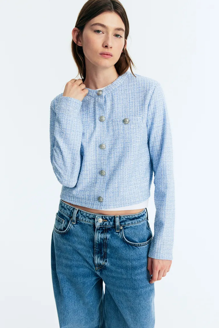 

Кардиган со структурированным узором H&M, синий